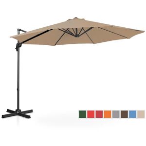 Uniprodo Garden umbrella - Taupe - round - Ø 300 cm - tiltable and rotatable UNI_UMBRELLA_2R300TA_N