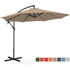 Uniprodo Hanging Parasol - taupe - round - Ø 300 cm - tiltable UNI_UMBRELLA_R300TA_N