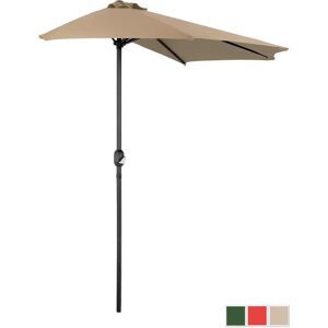 Uniprodo Half Parasol - Cream - Pentagonal - 270 x 135 cm UNI_HALFUMBRELLA_R300CR_N