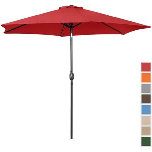 Uniprodo Large Outdoor Umbrella - red - hexagonal - Ø 270 cm - tiltable UNI_UMBRELLA_TR300RE_N