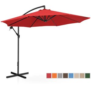 Uniprodo Garden umbrella - red - round - Ø 300 cm - tiltable UNI_UMBRELLA_R300RE_N