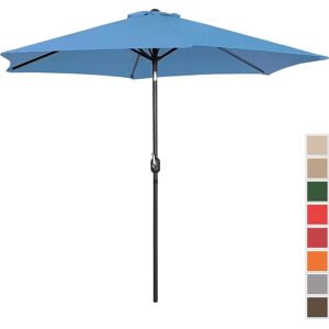 Uniprodo Large Garden Umbrella - blue - hexagonal - Ø 300 cm - tiltable UNI_UMBRELLA_TR300BL_N