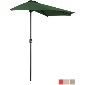 Uniprodo Half Umbrella - green - pentagonal - 270 x 135 cm UNI_HALFUMBRELLA_R300GR_N