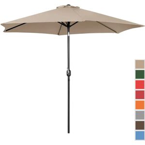 Uniprodo Large Garden umbrella - cream - hexagonal - Ø 300 cm - tiltable UNI_UMBRELLA_TR300CR_N