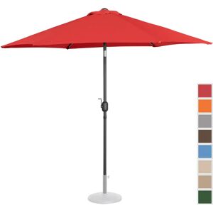 Uniprodo Large Outdoor Umbrella - red - hexagonal - Ø 270 cm - tiltable UNI_UMBRELLA_R270RE_N