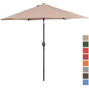 Uniprodo Large Garden umbrella - cream - hexagonal - Ø 270 cm - tiltable UNI_UMBRELLA_R270CR_N