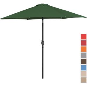 Uniprodo Large Outdoor Umbrella - green - hexagonal - Ø 300 cm - tiltable UNI_UMBRELLA_R270GR_N