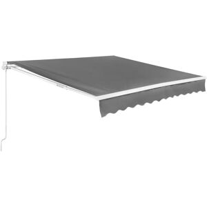 Uniprodo Clamp Awning - for balcony / terrace - manual - 300 x 250 cm - UV-resistant - anthracite grey UNI_RA_02