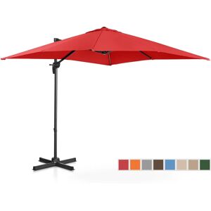 Uniprodo Factory second Hanging Parasol - red - square - 250 x 250 cm - rotatable UNI_UMBRELLA_2SQ250RE