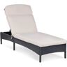 Uniprodo Beige rattan sun lounger - adjustable garden chair UNI_SUNBED_12