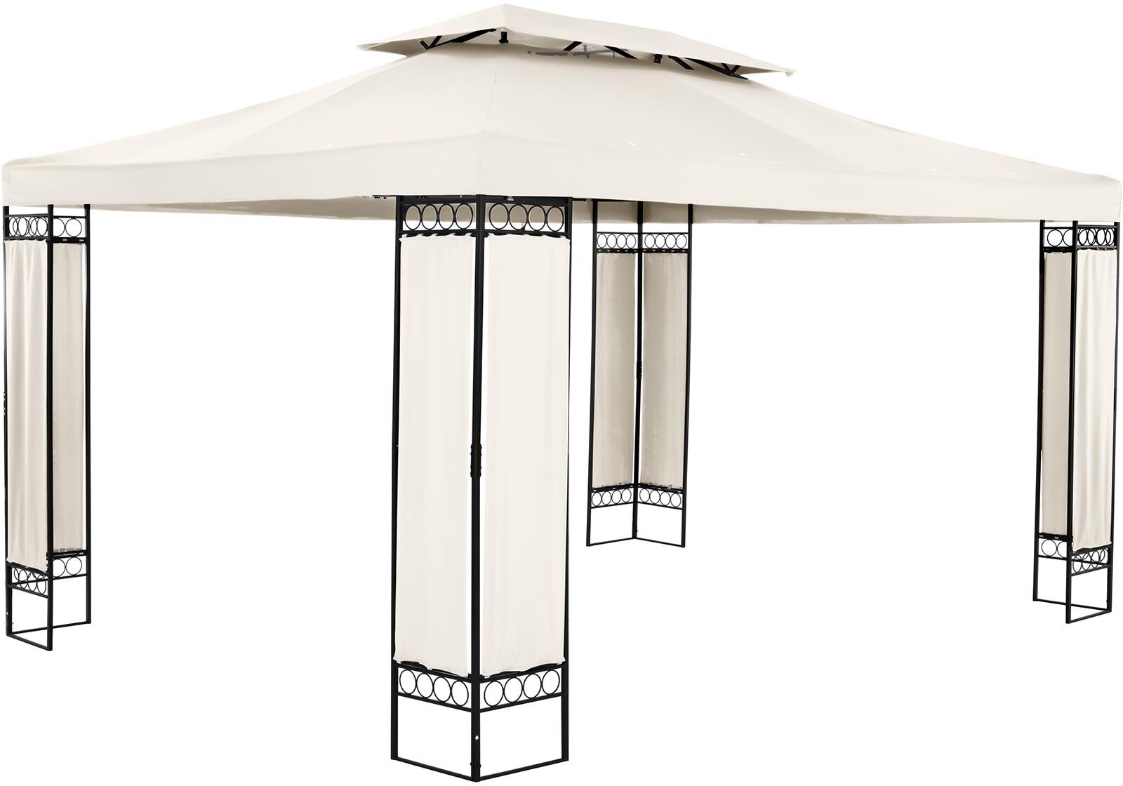 Uniprodo Patio Gazebo - 3 x 4 m - 160 g/m² - cream UNI_PERGOLA_3X4BF Uniprodo Patio Gazebo - 3 x 4 m - 160 g/m² - cream UNI_PERGOLA_3X4BF