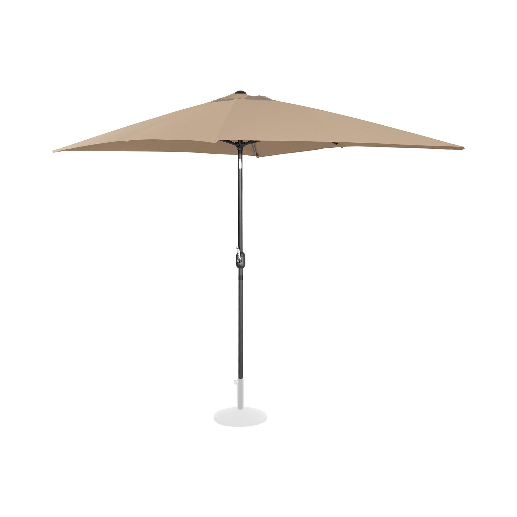 Uniprodo Factory seconds Large Outdoor Umbrella - taupe - rectangular - 200 x 300 cm - tiltable UNI_UMBRELLA_TSQ2030TA