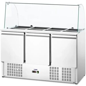 Salad Bar - with glass top - Royal Catering - 368 L - for 8 GN containers - 137 x 70 cm RCLK-W368