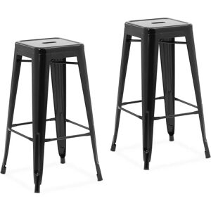 Bar Stool - set of 2 - black - Royal Catering RCBS-M2