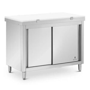 Stainless Steel Kitchen Prep Table - 120 x 60 cm - 500 kg load capacity - incl. cutting board - Royal Catering RCBWC-1260