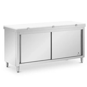 Stainless Steel Kitchen Prep Table - 180 x 60 cm - 500 kg load capacity - incl. cutting board - Royal Catering RCBWC-18060