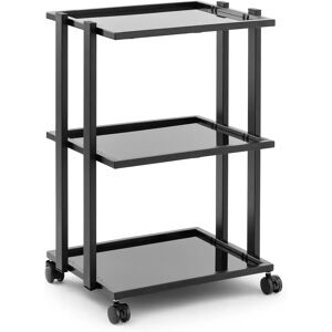 physa Beauty Trolley - 3 glass shelves - max. 60 kg - black PHYSA CT-15