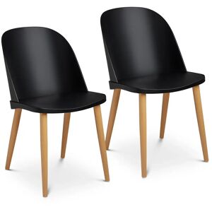 Fromm & Starck Chair - set of 2 - up to 150 kg - seat 43.5 x 43 cm - black - transparent back STAR_SEAT_11