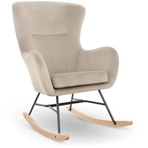 Fromm & Starck Rocking Chair - velvet - beech wood - grey STAR_CON_200