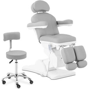 physa Foot Care Chair & Roll Stool with Backrest - Light Grey PHYSA ERCOLANO GREY-SET-3