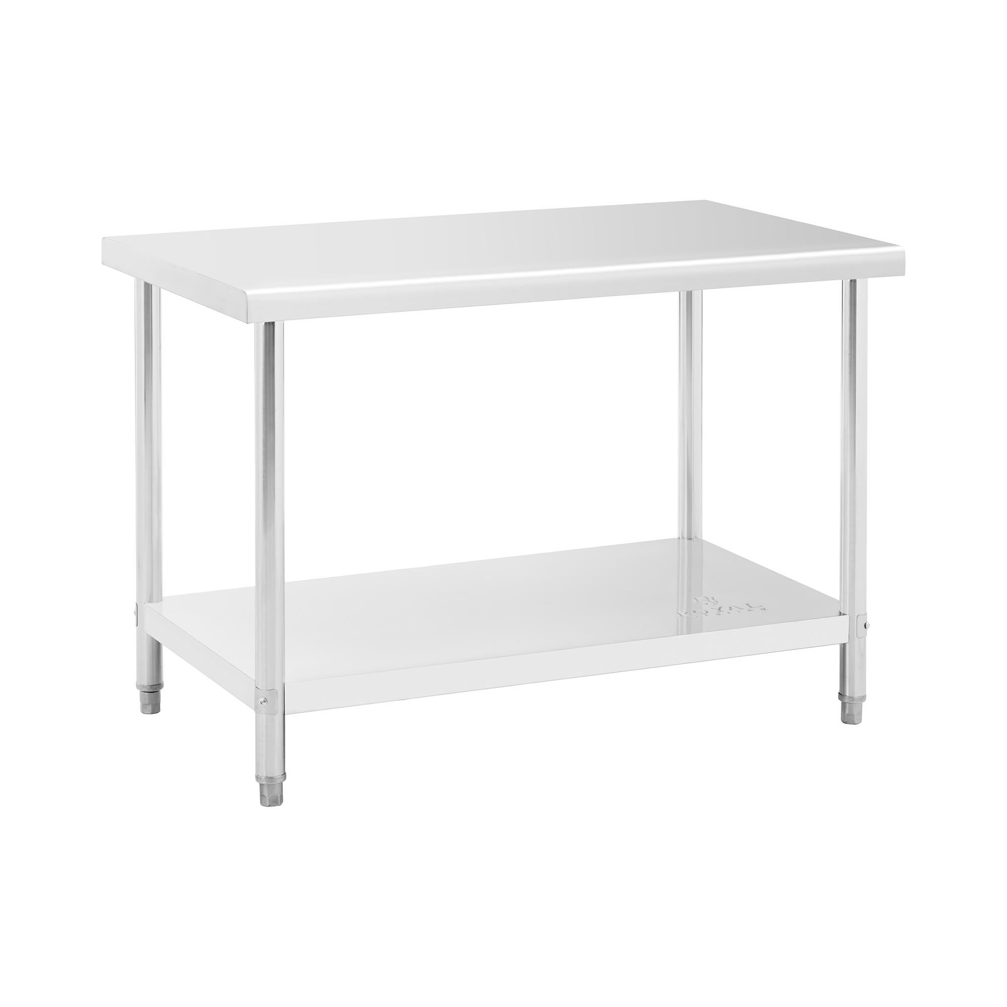 Royal Catering Stainless Steel Table - 120 x 70 cm - 115 kg capacity RCAT-120/70-NW