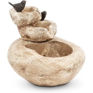 Uniprodo Garden Fountain - 3 bowls with 2 birds - LED lighting - 8 W UNI_NSF_03