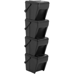 ulsonix Kitchen Recycling Bins - 4 x 25 l - stackable ULX-4X25