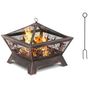 hillvert Fire Pit - 61 x 61 x 53 cm - bronze coating HI-FIP-002