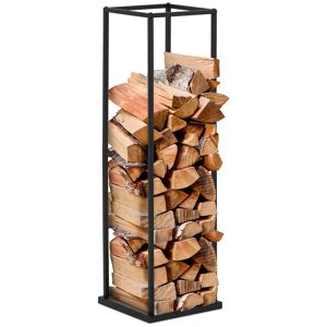 hillvert Firewood Rack - 30 kg - 32 x 32 x 116 cm - steel - black HI-FWR-002