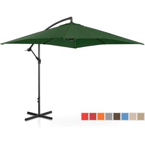 Uniprodo Factory second Hanging Parasol - green - square - 250 x 250 cm - tiltable UNI_UMBRELLA_SQ250GR