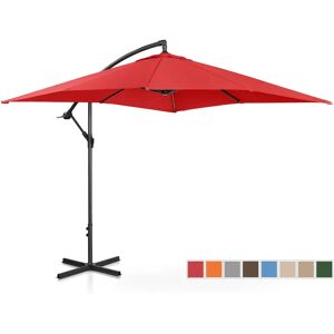 Uniprodo Factory second Hanging Parasol - red - square - 250 x 250 cm - tiltable UNI_UMBRELLA_SQ250RE