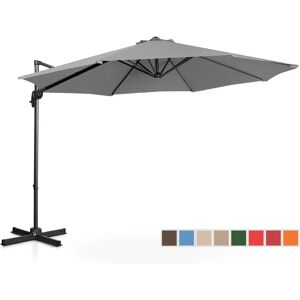 Uniprodo Garden umbrella - dark grey - round - Ø 300 cm - tiltable and rotatable UNI_UMBRELLA_2R300DG_N