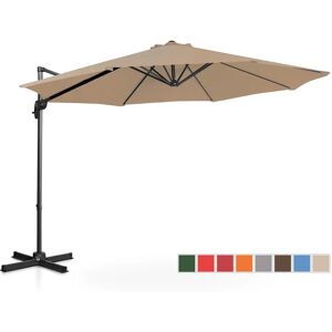 Uniprodo Garden umbrella - Taupe - round - Ø 300 cm - tiltable and rotatable UNI_UMBRELLA_2R300TA_N