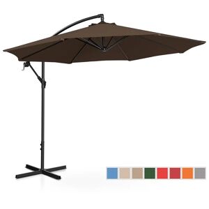Uniprodo Garden umbrella - brown - round - Ø 300 cm - tiltable UNI_UMBRELLA_R300BR_N