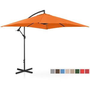 Uniprodo Garden umbrella - Orange - square - 250 x 250 cm - tiltable UNI_UMBRELLA_SQ250OR_N