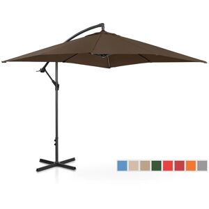 Uniprodo Garden umbrella - Brown - square - 250 x 250 cm - tiltable UNI_UMBRELLA_SQ250BR_N