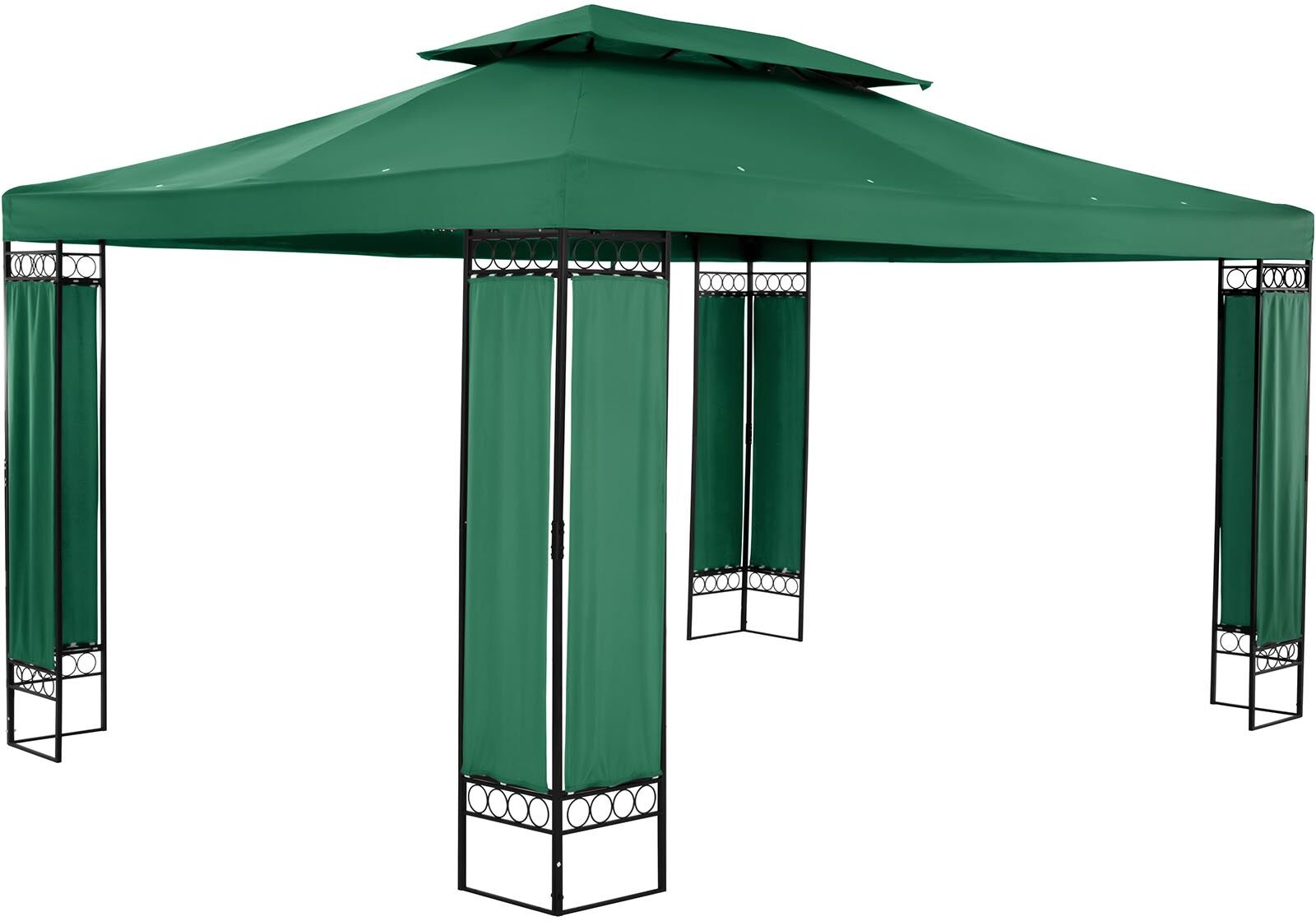 Uniprodo Garden Pavilion - 3 x 4 m - 160 g/m² - dark green UNI_PERGOLA_3X4GF