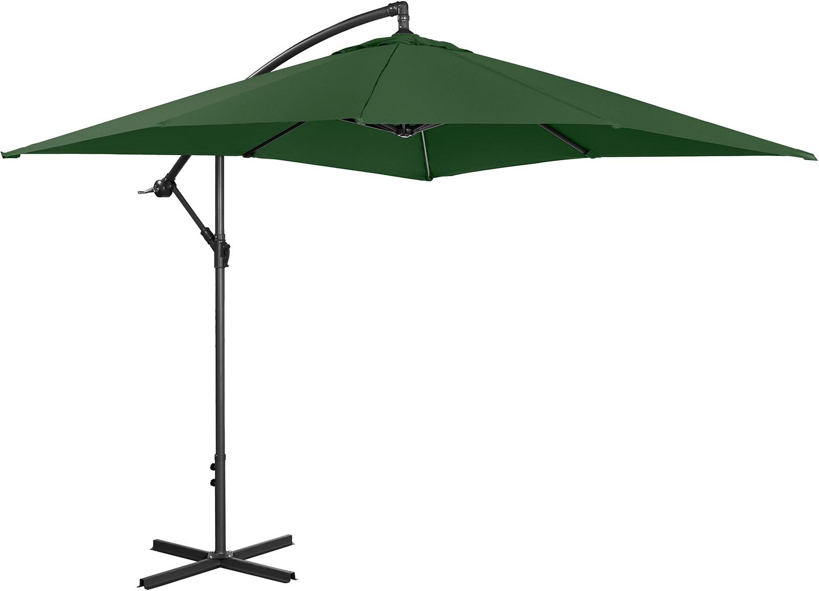 Uniprodo Hanging Parasol - green - square - 250 x 250 cm - tiltable UNI_UMBRELLA_SQ250GR Uniprodo Hanging Parasol - green - square - 250 x 250 cm - tiltable UNI_UMBRELLA_SQ250GR