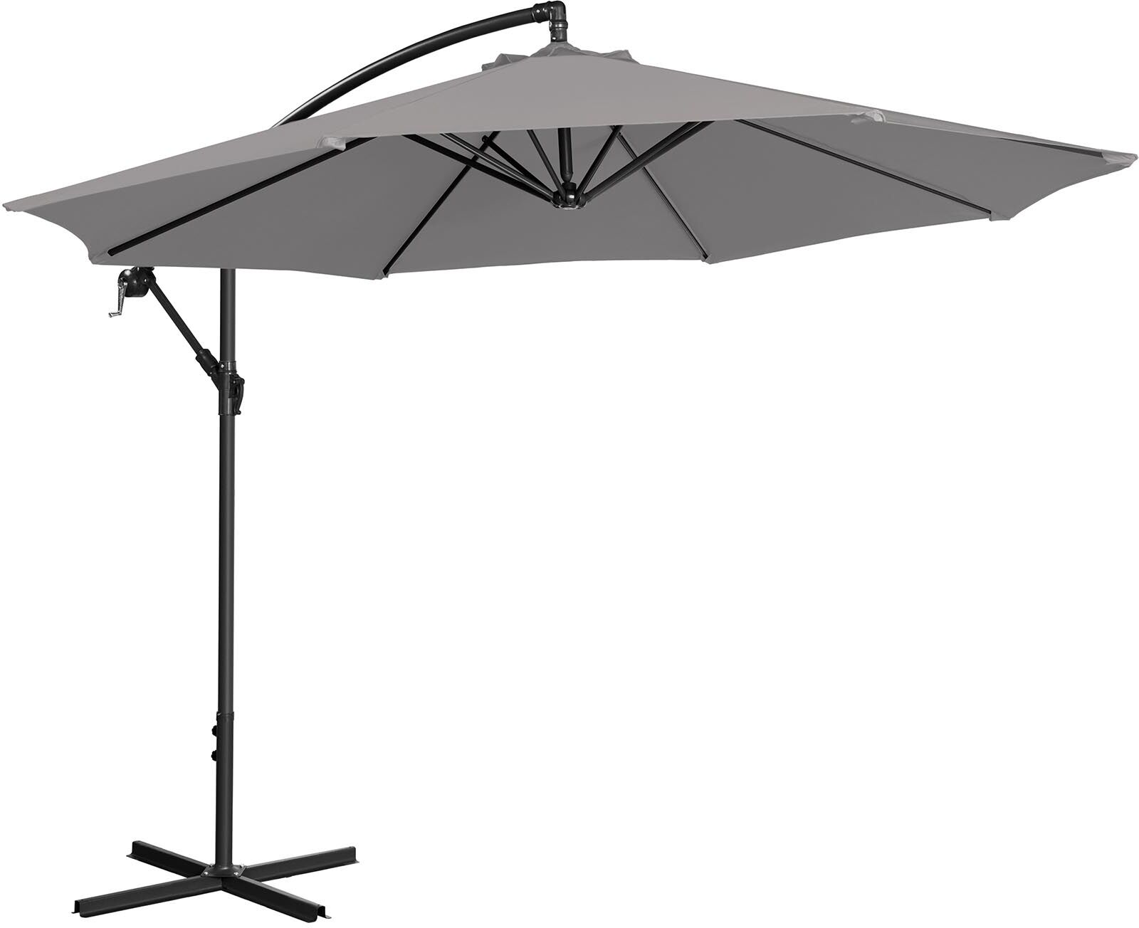 Uniprodo Hanging Parasol - dark grey - round - Ø 300 cm - tiltable UNI_UMBRELLA_R300DG Uniprodo Hanging Parasol - dark grey - round - Ø 300 cm - tiltable UNI_UMBRELLA_R300DG