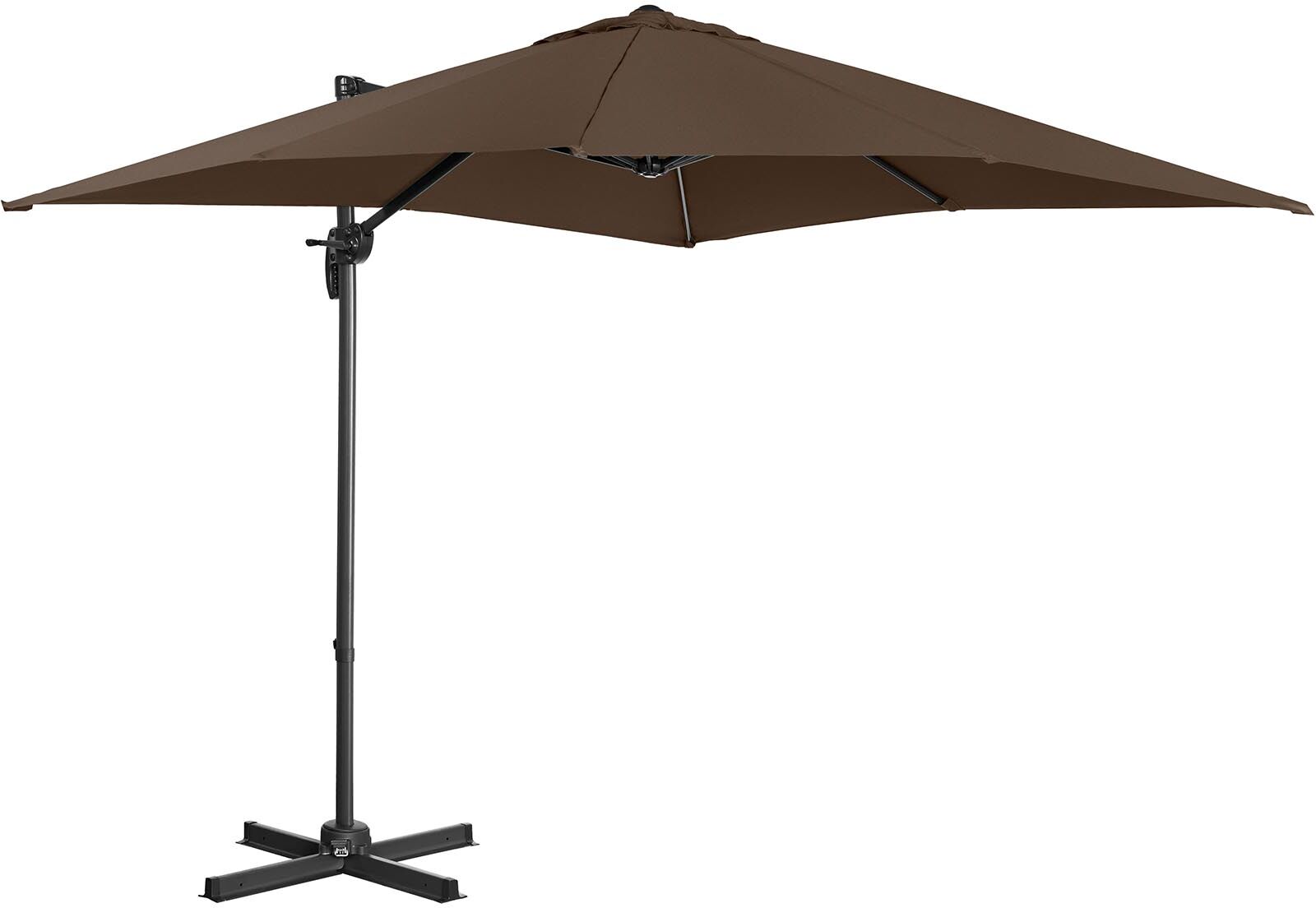 Uniprodo Hanging Parasol - brown - square - 250 x 250 cm - rotatable UNI_UMBRELLA_2SQ250BR Uniprodo Hanging Parasol - brown - square - 250 x 250 cm - rotatable UNI_UMBRELLA_2SQ250BR