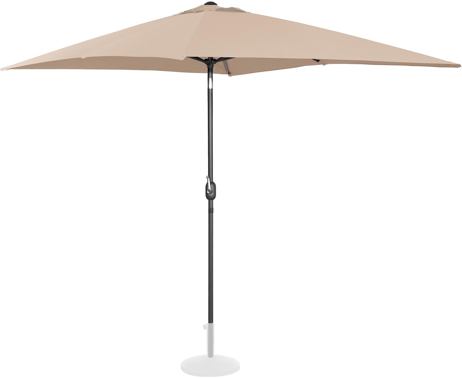 Uniprodo Factory seconds Large Outdoor Umbrella - creme - rectangular - 200 x 300 cm - tiltable UNI_UMBRELLA_TSQ2030CR