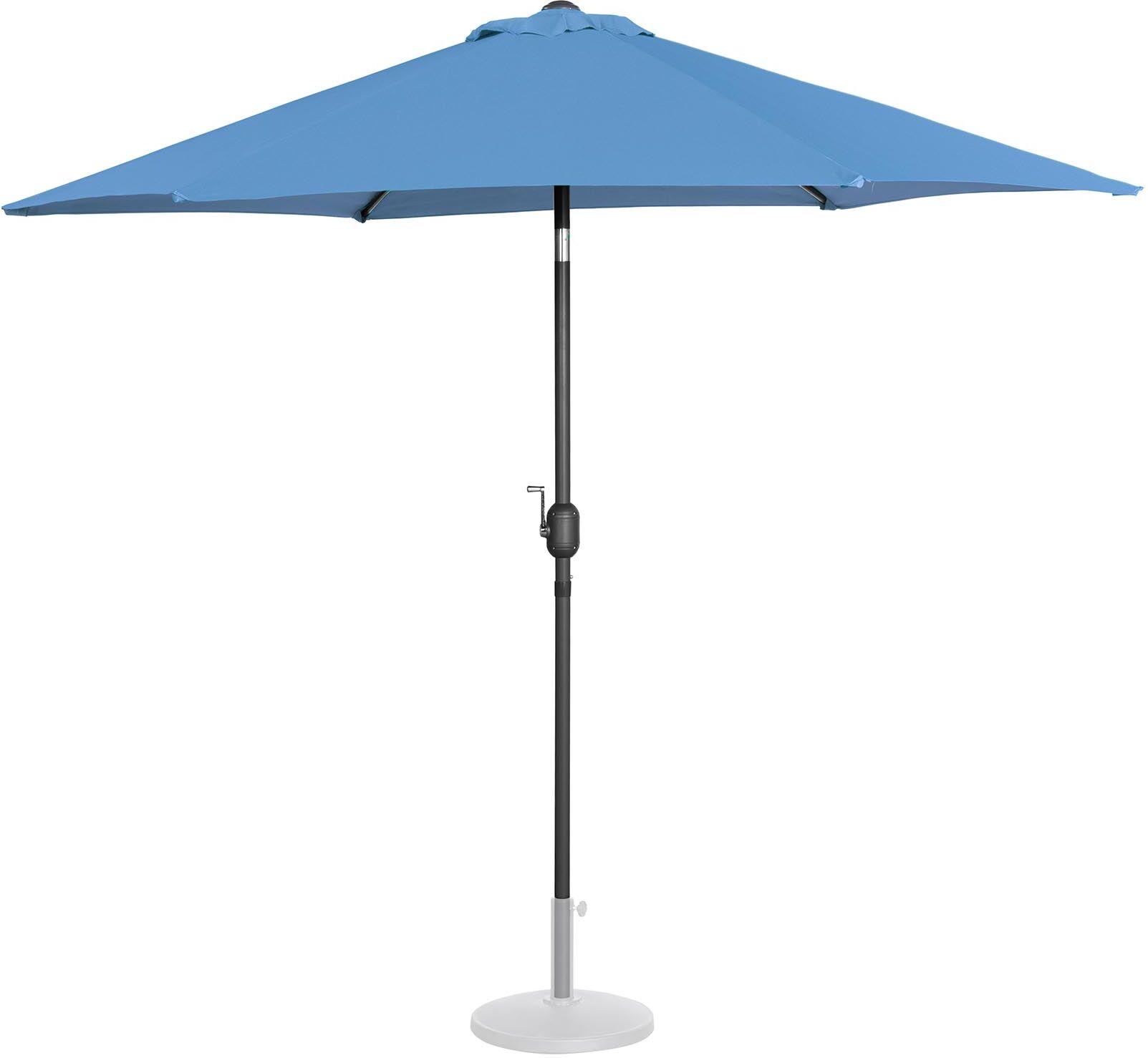 Uniprodo Large Outdoor Umbrella - blue - hexagonal - Ø 270 cm - tiltable UNI_UMBRELLA_R270BL Uniprodo Large Outdoor Umbrella - blue - hexagonal - Ø 270 cm - tiltable UNI_UMBRELLA_R270BL