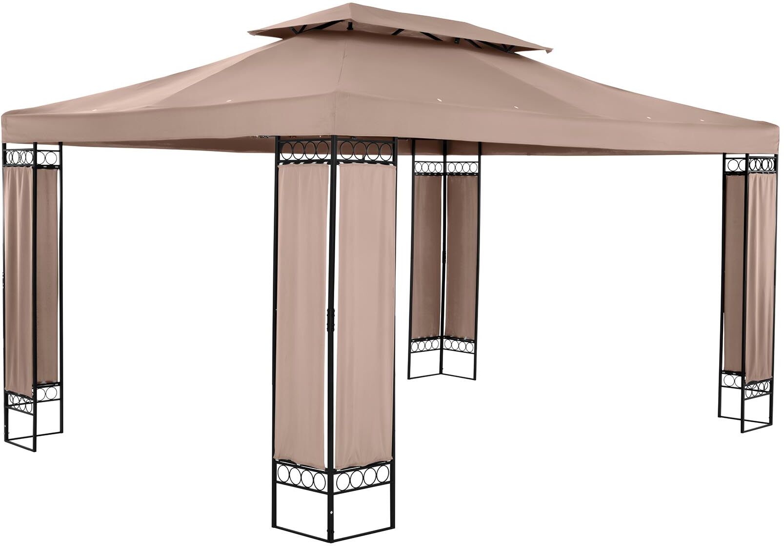 Uniprodo Patio Gazebo - 3 x 4 m - 160 g/m² - beige UNI_PERGOLA_3X4TF_U Uniprodo Patio Gazebo - 3 x 4 m - 160 g/m² - beige UNI_PERGOLA_3X4TF_U