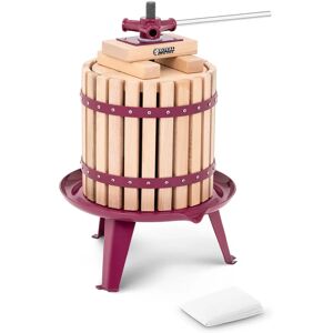 Royal Catering Fruit Press - manual - wooden - 12 L - incl. wooden blocks, pressure plate and pressing cloth RCWP-12LW