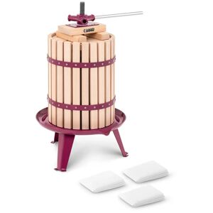 Royal Catering Fruit Press - manual - wooden - 18 L - incl. wooden blocks, pressure plate and 3 pressing cloths RCWP-18LW