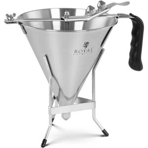 Royal Catering Piston Funnel - 1.8 L - Stainless steel - 3 filling tips - ergonomic handle RCSD-10