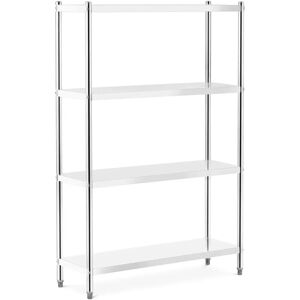 Metal Shelving Unit - 120 x 40 x 180 cm (LxWxH) cm - Royal Catering - 200 kg RCER-12040