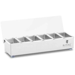Ingredient Container - Stainless steel - 6 x 0,4 L - Royal Catering RCCBSP 6