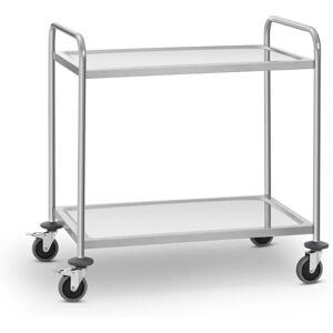 Royal Catering Stainless Steel Service Trolley - 2 shelves - up to 120 kg RCSW-2SQ1