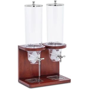 Cereal Dispenser - 7 l - stainless steel / plastic / beech wood - Royal Catering RCCS-3.5LW2